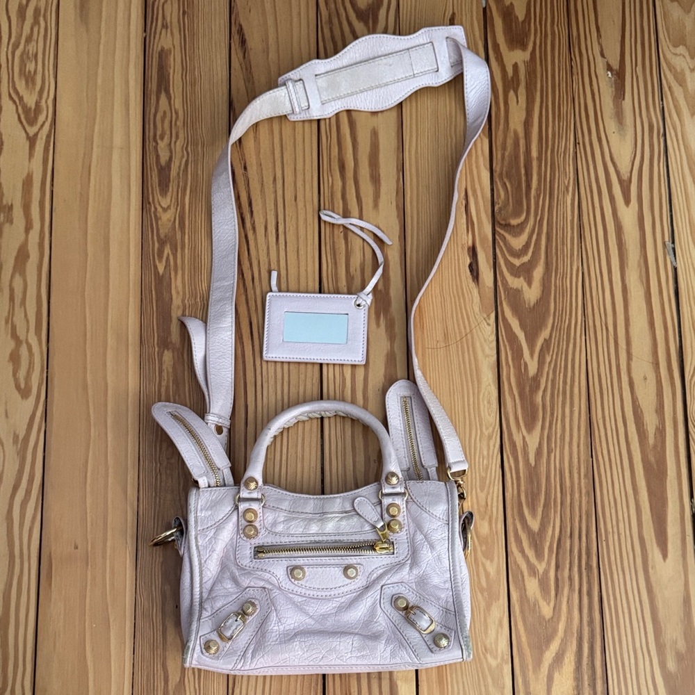 Balenciaga pink city mini bag